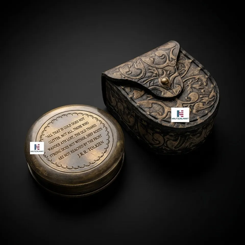 Motivational Compass, Leather Case