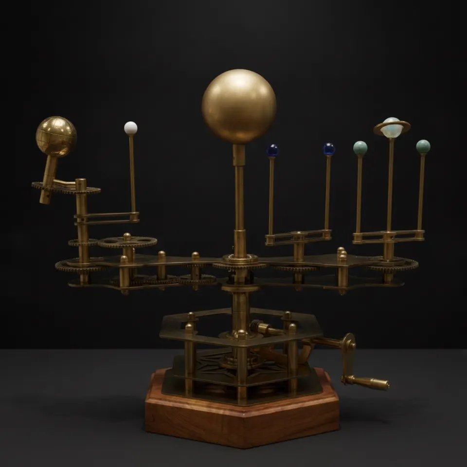Brass Sun-Earth-Moon Tellurion, Museum Model