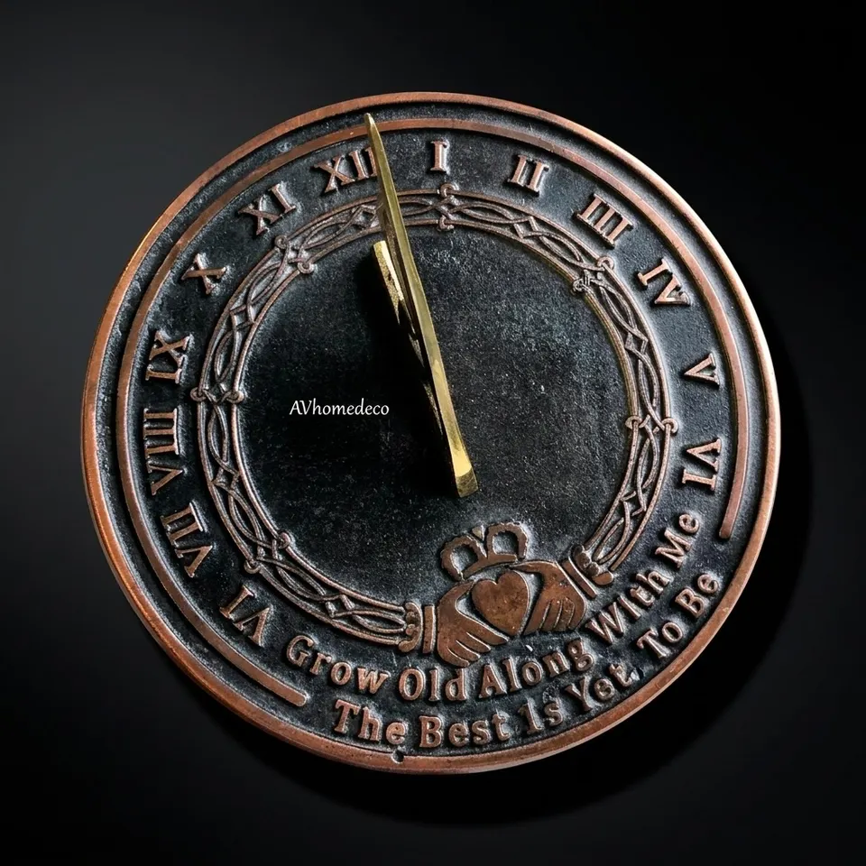 Engraved Brass Garden Sundial Couple Gift