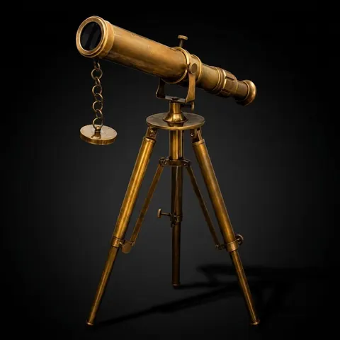 Brass Floor Standing Telescope 11" with Brass Tripod Stand view 1