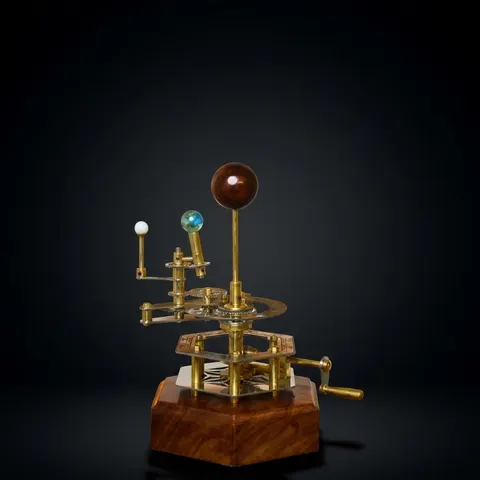 Brass Solar System Orrery, Shelf Display view 1