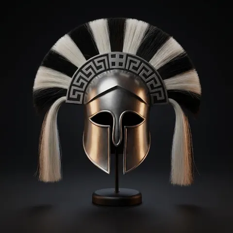 Roman Corinthian Helmet — Greek Spartan Warrior Armor view 1