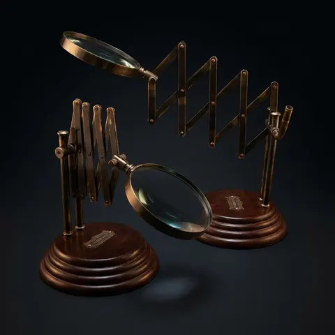 Channer Nautical Brass Magnifier 3.5" on MDF Stand view 1