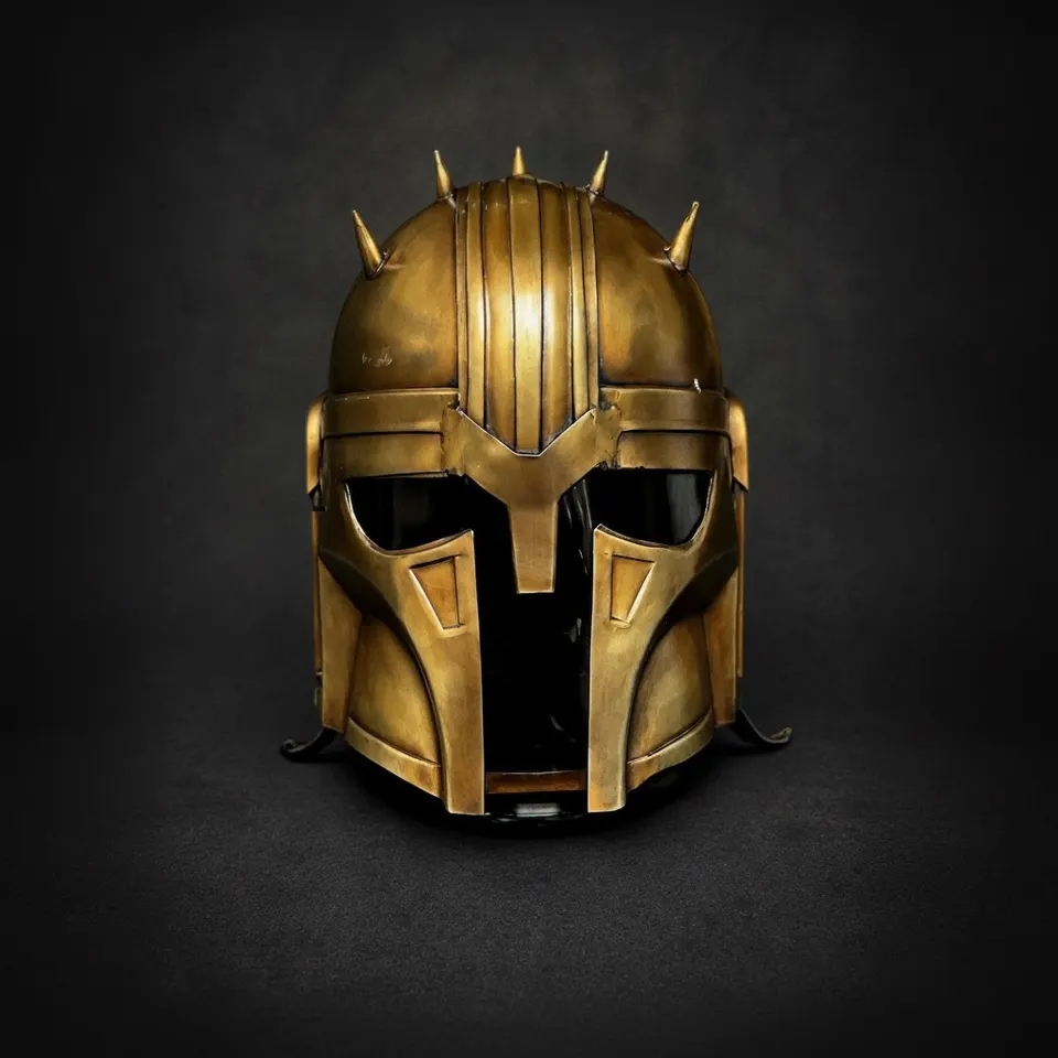 Bronze Warrior Fantasy Knight Helmet — Collector Display