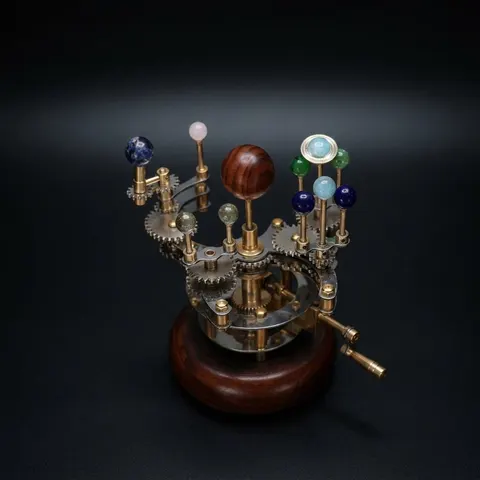 Brass Solar System Orrery, Classic Desk Model view 1