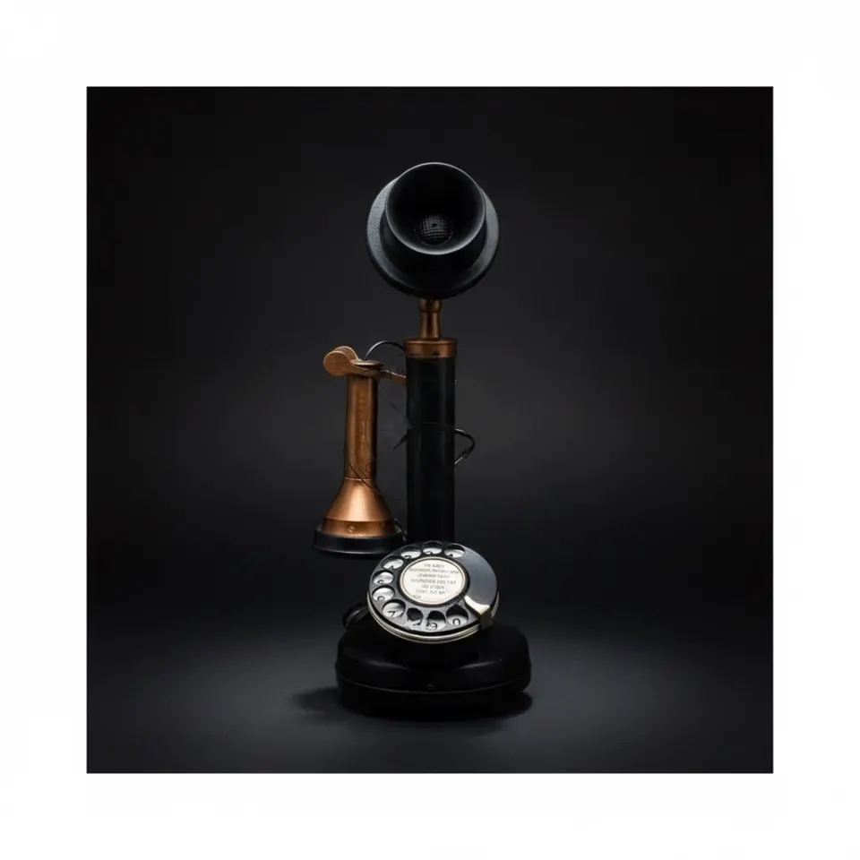 Copper Finish Brass Candlestick Rotary Phone