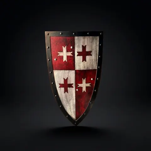 Medieval Viking Wooden Round Shield with Display Variant view 1