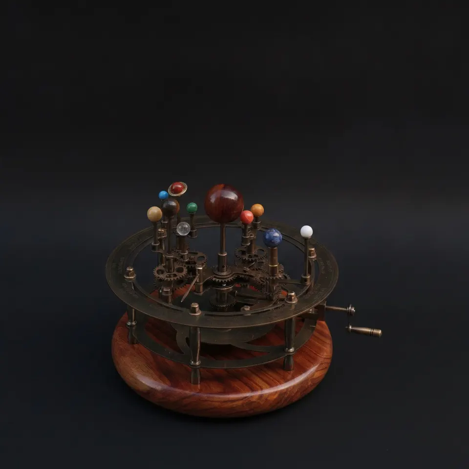 Vintage-Style Brass Solar System Orrery, Museum