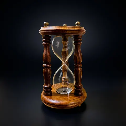Fillable Glass Hourglass for Sand Ceremonies, 9-Minute view 1