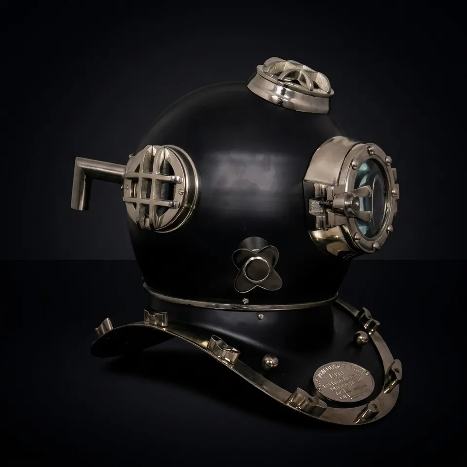 Mark V Diving Helmet with All-Black Antique Finish