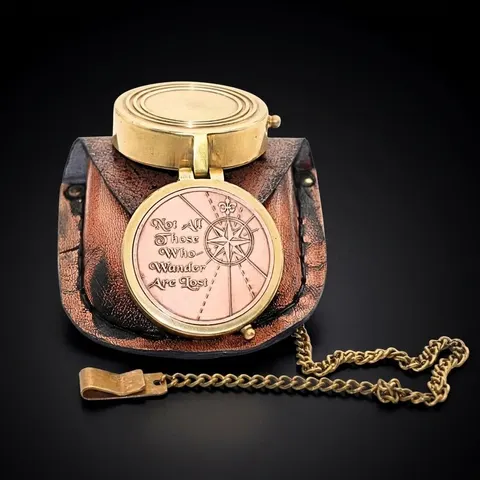 Motivational Compass, Leather Case view 1