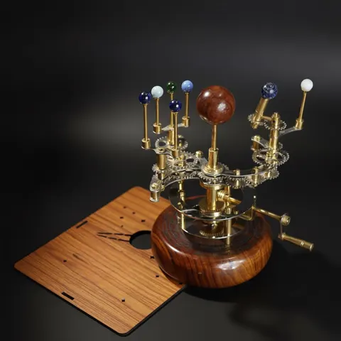 Brass Solar System Orrery, Shelf Display view 1
