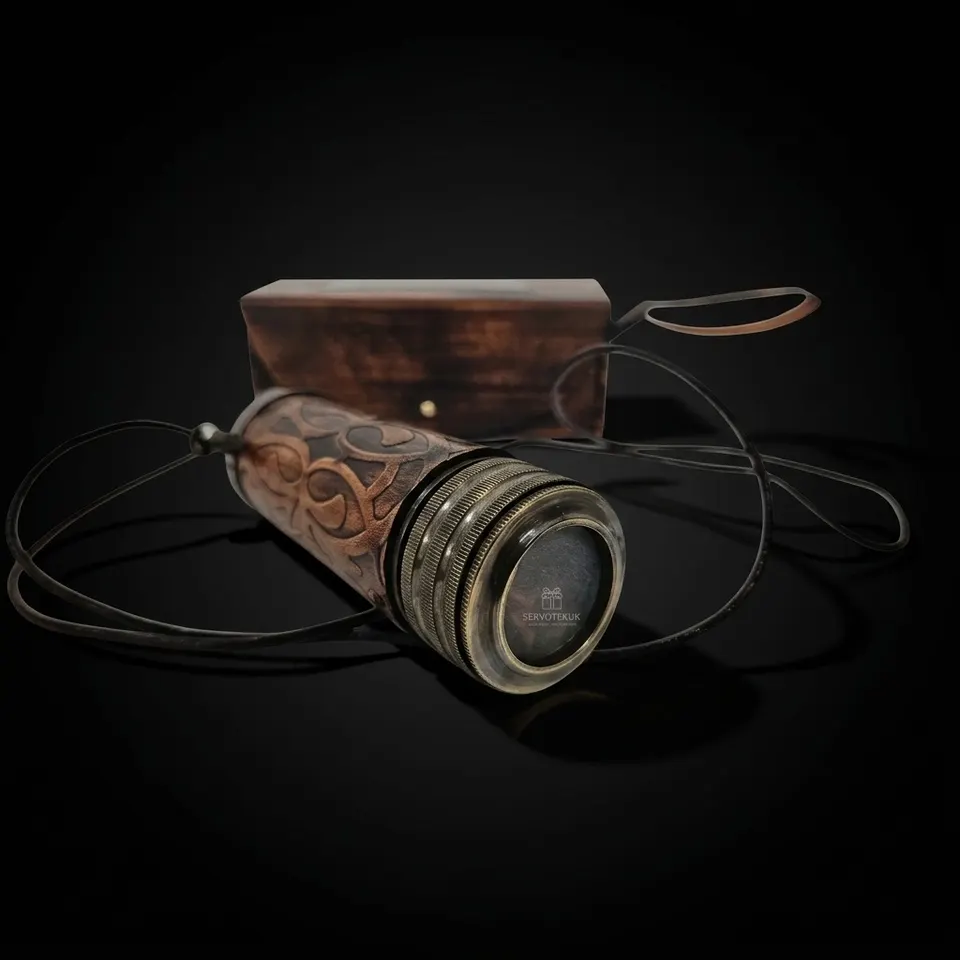 Leather-Wrapped Brass Kaleidoscope