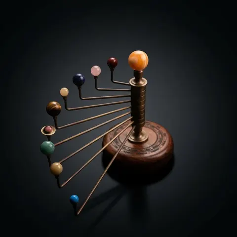Vertical Solar System Model view 1