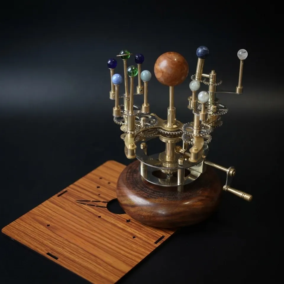 Brass Solar System Orrery, Shelf Display