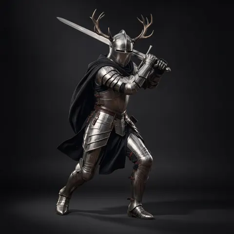 Medieval Knight Wearable Armor with Viking Helmet and Heavy Steel for LARP view 1