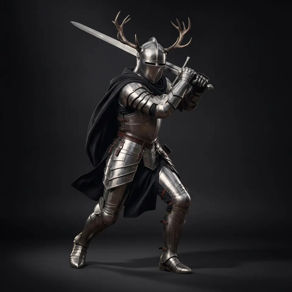 Medieval Knight Wearable Armor with Viking Helmet and Heavy Steel for LARP