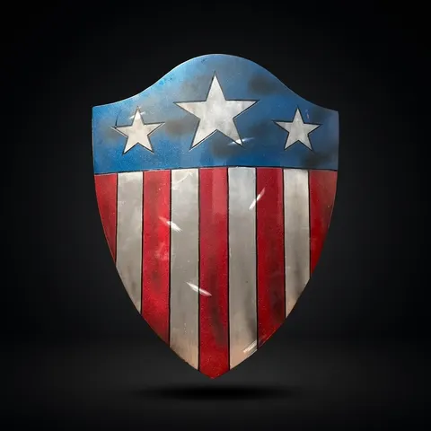 24 Inch Aluminum Captain America Shield with Marvel First Avenger view 1