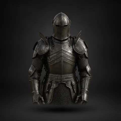 Barbuta Knight Armor Suit with Undercloth for Gothic Wearable Cosplay view 1