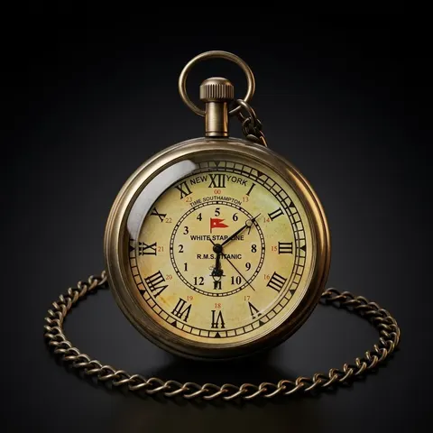 Brass Pocket Watch — Engravable Case Back view 1