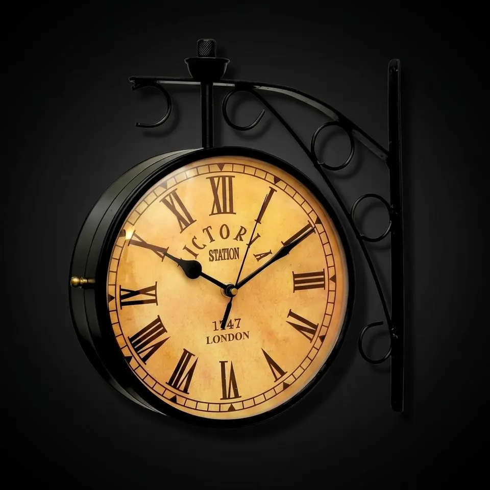 Double-Sided Railway Wall Clock London 1747