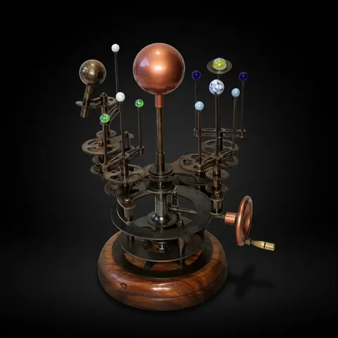 Brass Solar System Orrery, Museum Display view 1