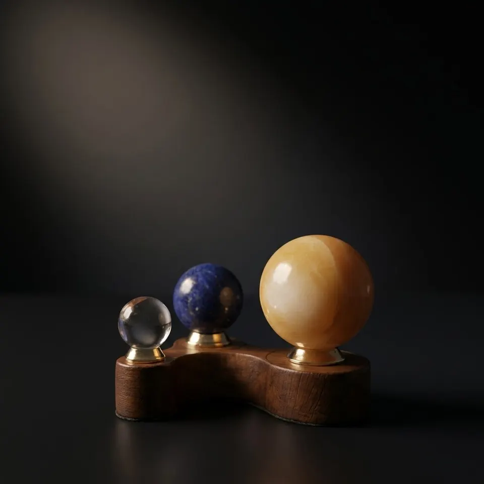 Sun, Earth & Moon Gemstone Set