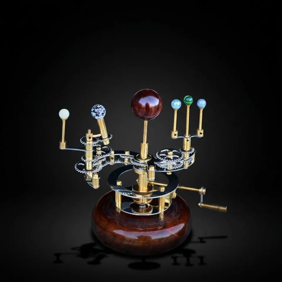 Brass Solar System Orrery, Shelf Display