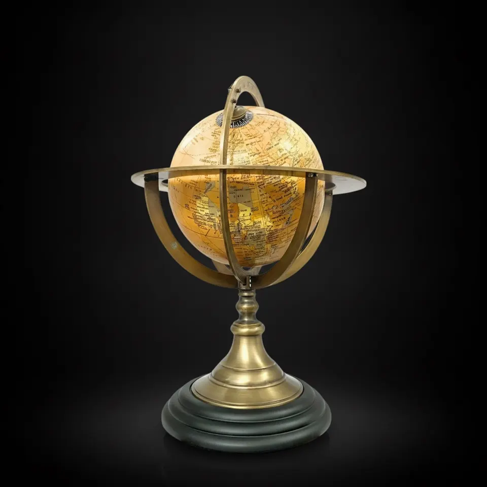Handmade Brass Armillary Globe with Celestial Engraving