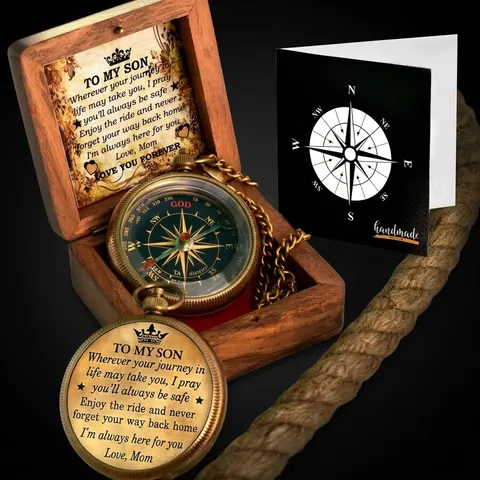To My Son Compass, Wooden Box view 1