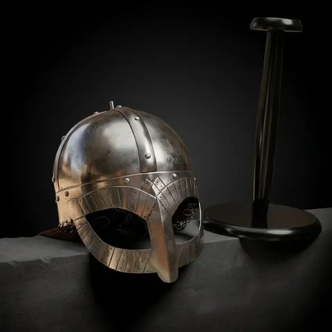 Viking Nasal Chainmail Helmet — Norse Warrior view 1