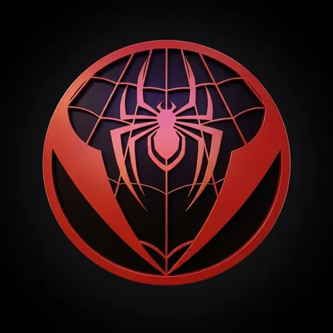 Spider Emblem Round Shield Wall Décor with Superhero Inspired view 1