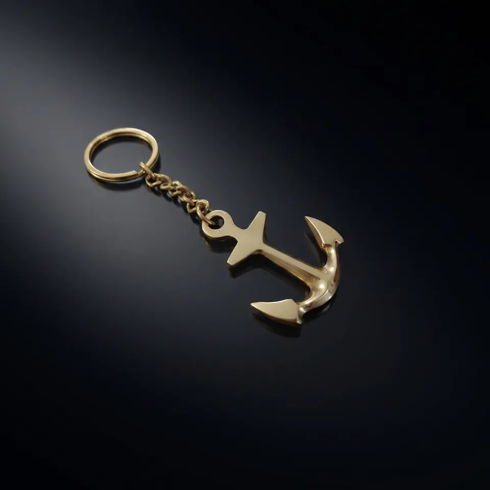 Solid Brass Sailor Rope Knot Keychain