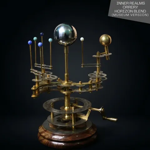 French Antique-Style Brass Orrery, Museum Model view 1