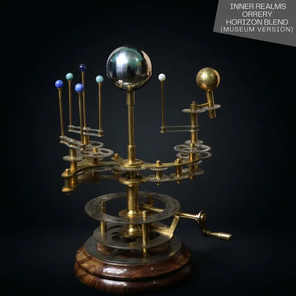 French Antique-Style Brass Orrery, Museum Model