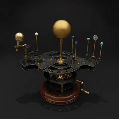 Brass Solar System Orrery, Museum Display view 1