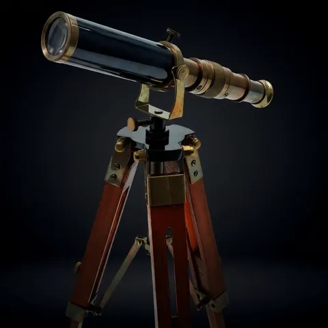 Brass Floor Standing Telescope 12" with Indian Rosewood Tripod Stand view 1
