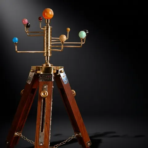 Planetarium Solar System on Rosewood Tripod Stand – Luxury Cosmos Gift view 1