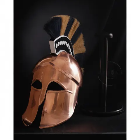 Handcrafted Greek Corinthian Helmet — Spartan view 1