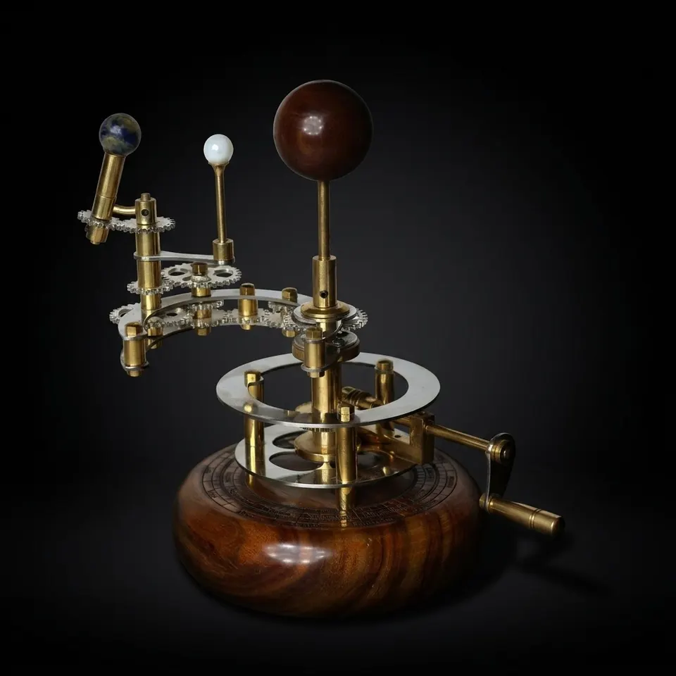 Brass Solar System Orrery, Shelf Display