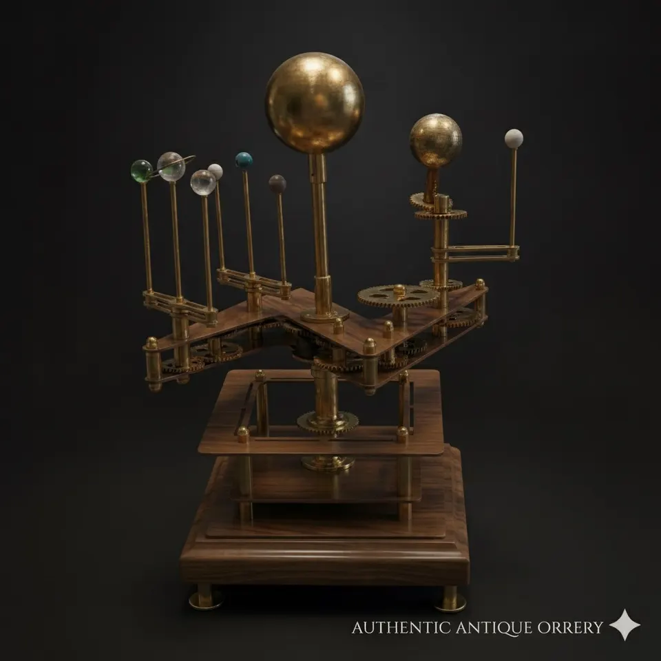 Functional Brass Solar System Orrery, Museum