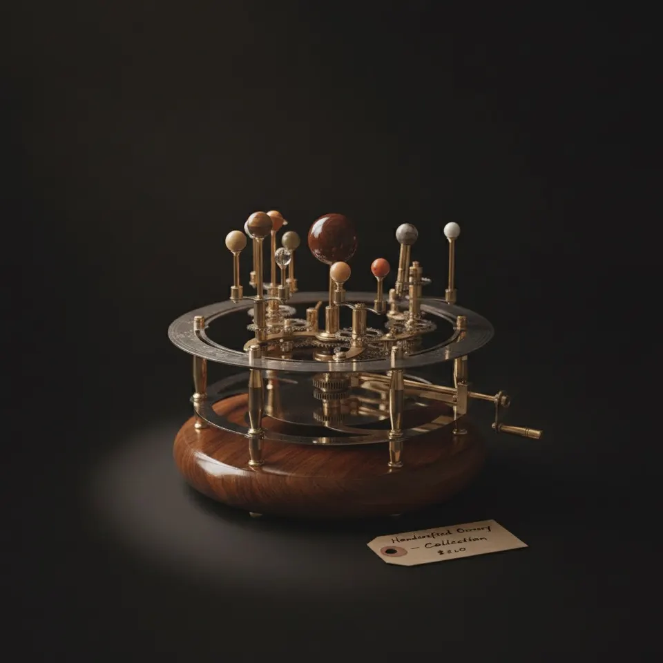 Vintage-Style Brass Solar System Orrery, Museum