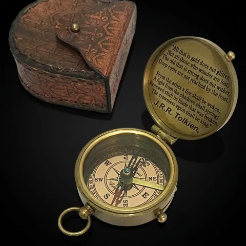 Motivational Compass, Leather Case view 1