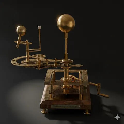 Brass Solar System Orrery, Museum Display view 1
