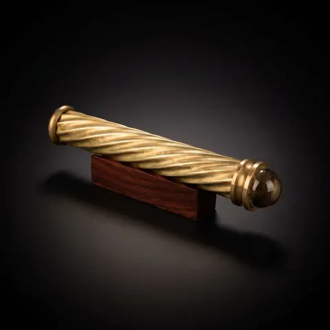 Spiral Brass Teleidoscope with Marble Lens view 1