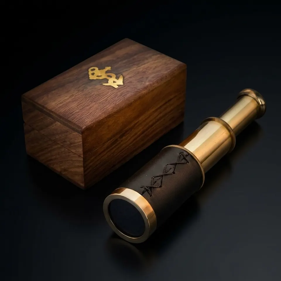 Brass Spyglass Telescope 6" for Kids