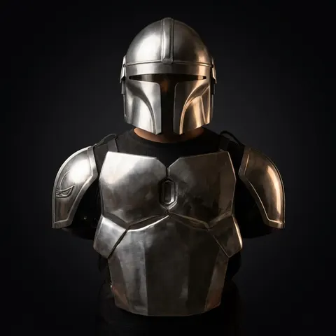 Mandalorian Inspired Beskar Armor Set for Sci-Fi Warrior LARP view 1