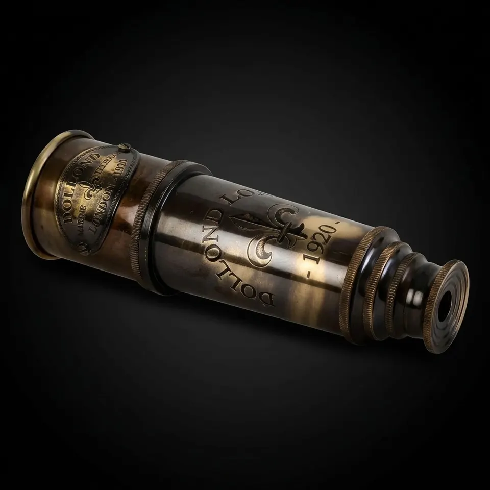 Brass Spyglass Telescope 19" with Wooden Box