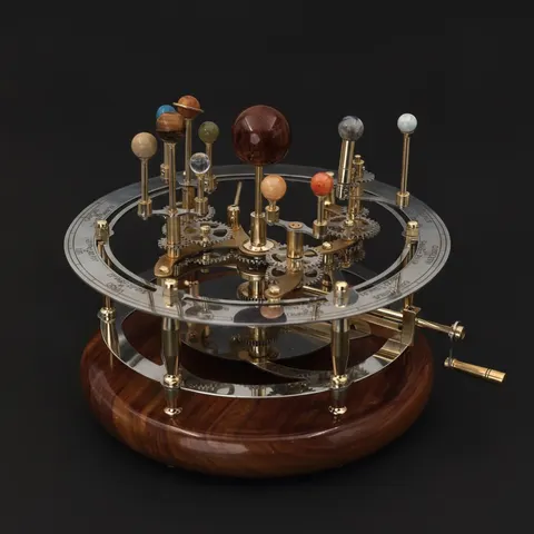Brass Solar System Orrery, Museum Display view 1
