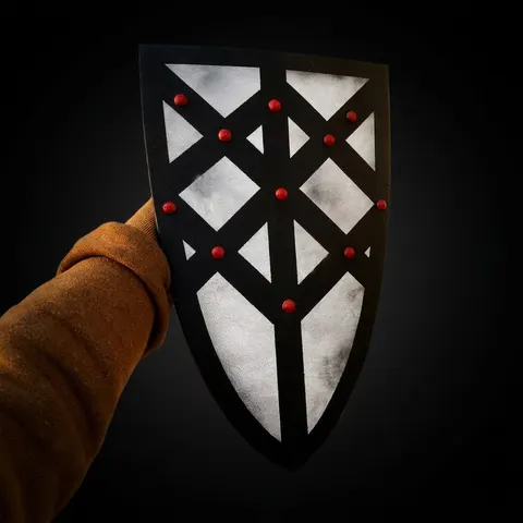 Fantasy Medieval Shield with Handcrafted LARP Lightweight Foam Prop view 1